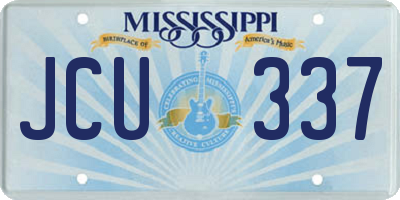 MS license plate JCU337