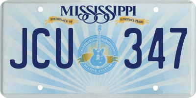 MS license plate JCU347