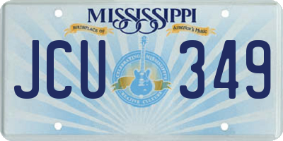 MS license plate JCU349