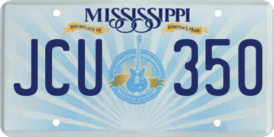 MS license plate JCU350