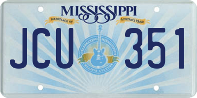 MS license plate JCU351