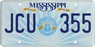 MS license plate JCU355