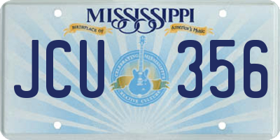 MS license plate JCU356