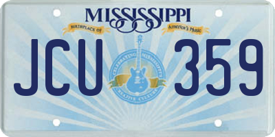 MS license plate JCU359