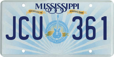 MS license plate JCU361