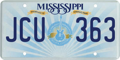 MS license plate JCU363