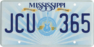 MS license plate JCU365