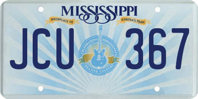 MS license plate JCU367