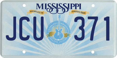 MS license plate JCU371