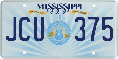 MS license plate JCU375
