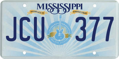 MS license plate JCU377