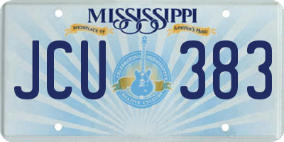 MS license plate JCU383