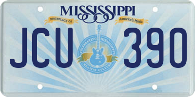MS license plate JCU390