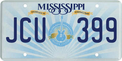 MS license plate JCU399
