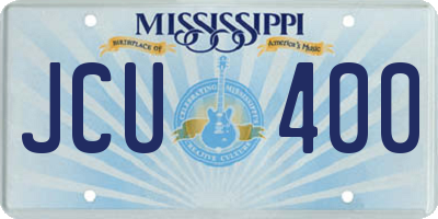 MS license plate JCU400
