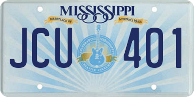 MS license plate JCU401