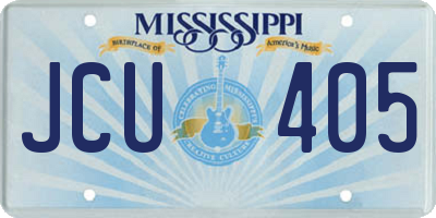 MS license plate JCU405