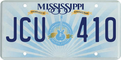 MS license plate JCU410
