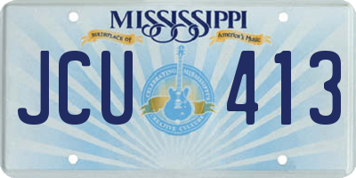 MS license plate JCU413
