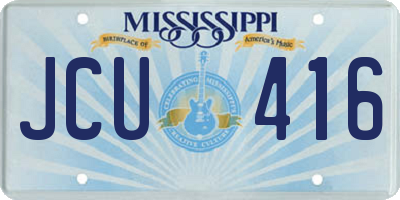 MS license plate JCU416
