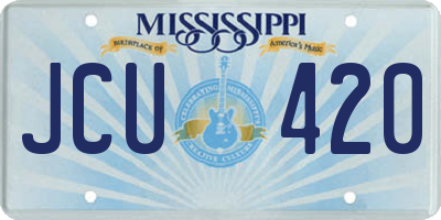 MS license plate JCU420
