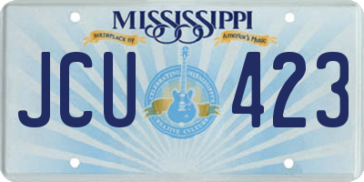 MS license plate JCU423