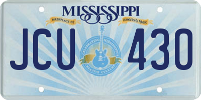 MS license plate JCU430