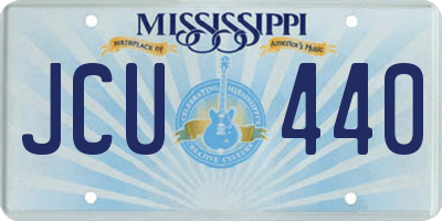 MS license plate JCU440
