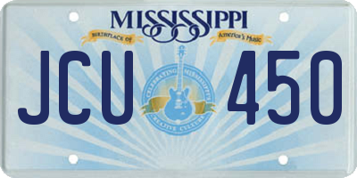 MS license plate JCU450