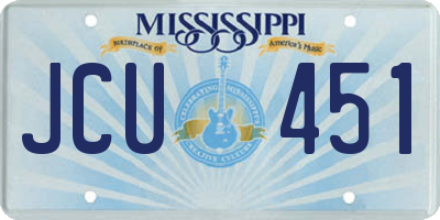 MS license plate JCU451