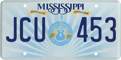 MS license plate JCU453