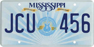 MS license plate JCU456
