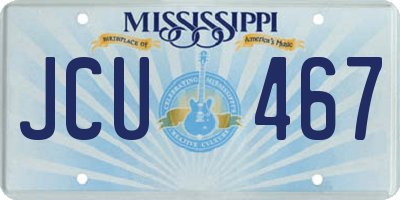 MS license plate JCU467
