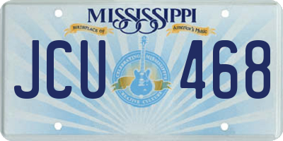 MS license plate JCU468
