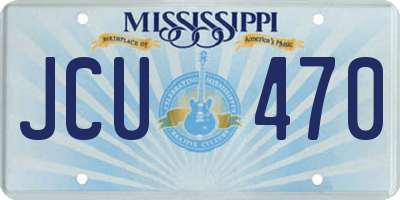 MS license plate JCU470
