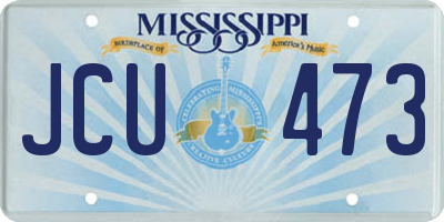 MS license plate JCU473