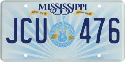 MS license plate JCU476
