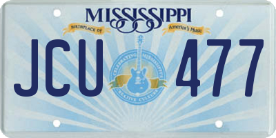 MS license plate JCU477