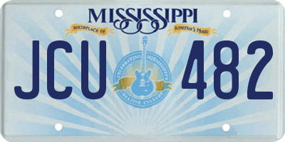 MS license plate JCU482