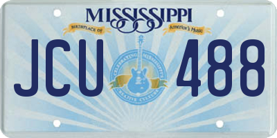 MS license plate JCU488