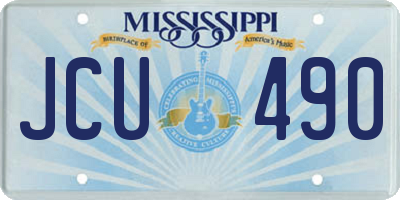 MS license plate JCU490