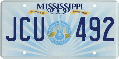 MS license plate JCU492