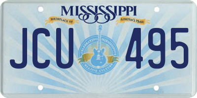 MS license plate JCU495