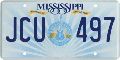 MS license plate JCU497
