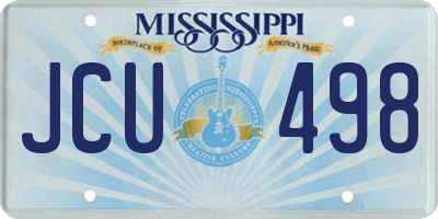 MS license plate JCU498