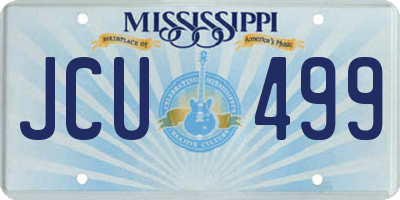 MS license plate JCU499