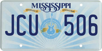 MS license plate JCU506