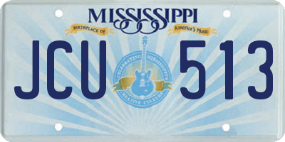 MS license plate JCU513