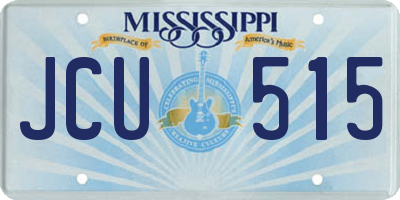 MS license plate JCU515
