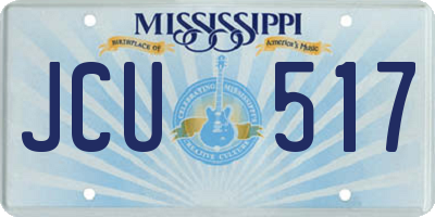 MS license plate JCU517